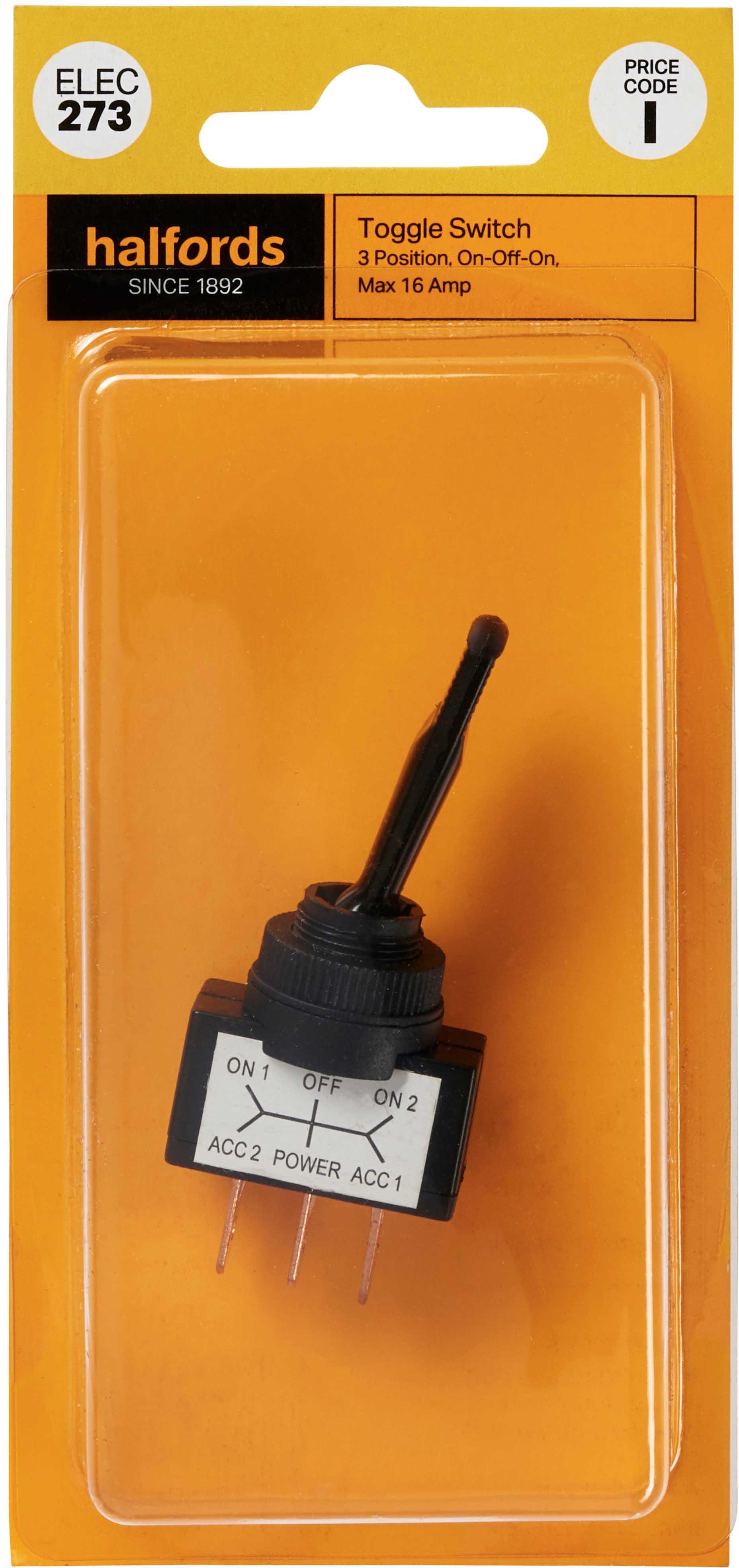 Halfords 3 Position Toggle Switch (ELEC273) Halfords UK