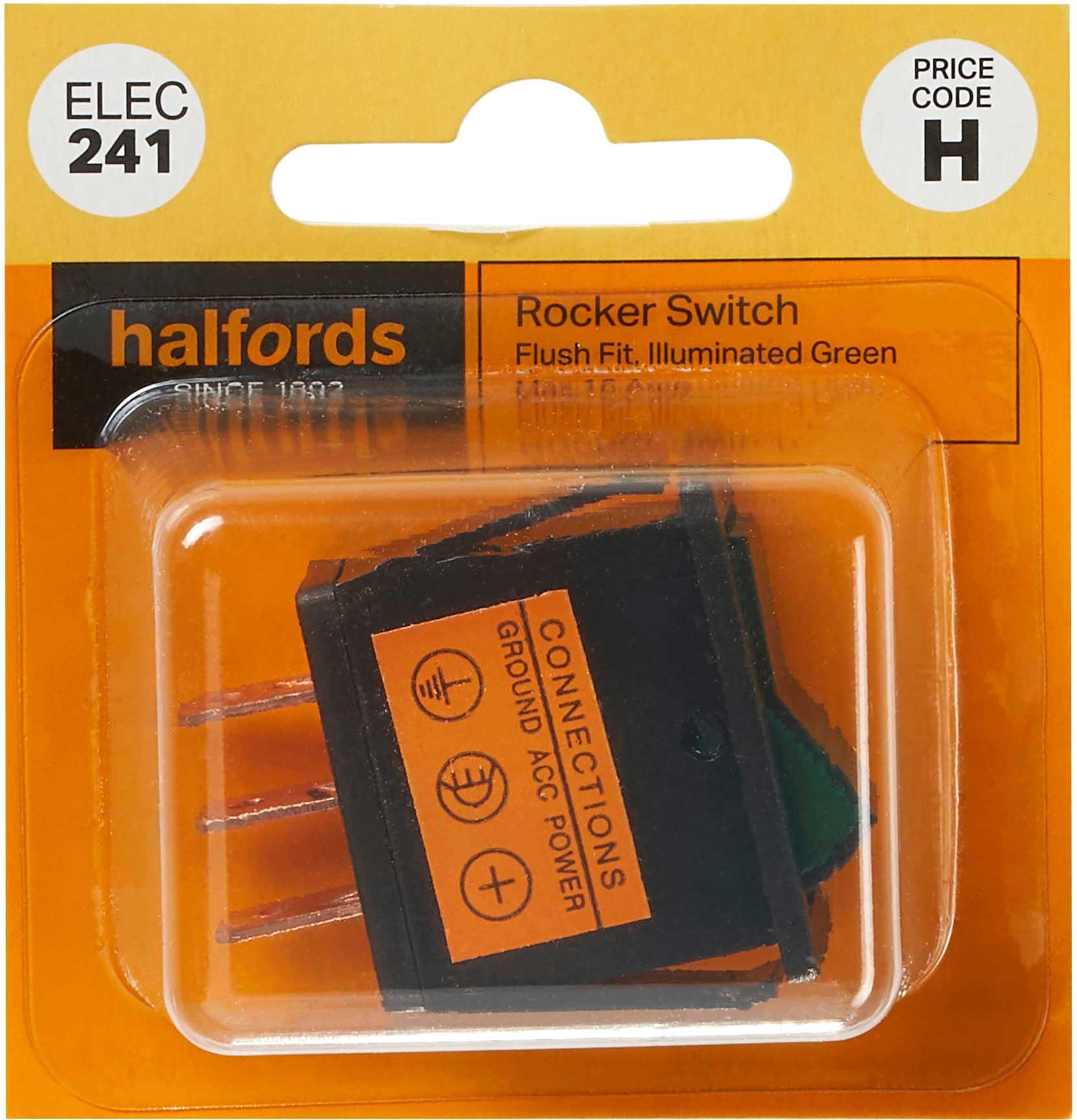 Halfords Illuminated Rocker Switch (ELEC241) Halfords UK