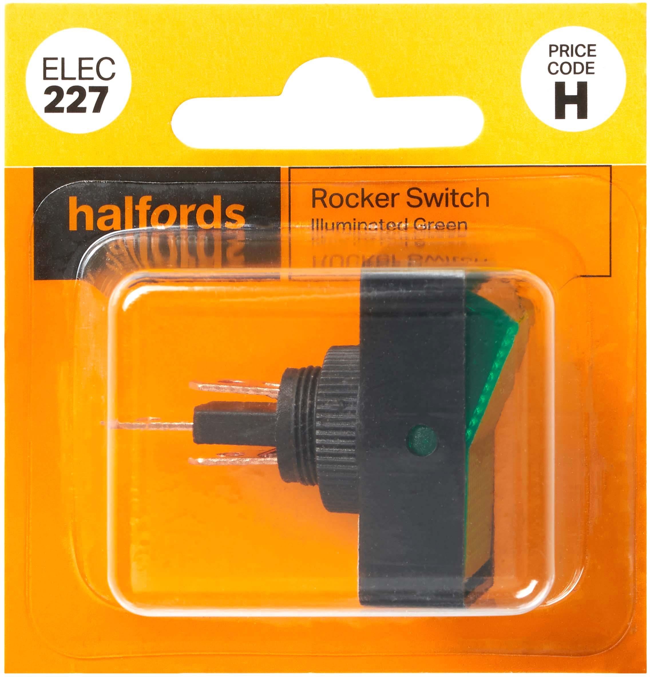 Halfords Illuminated Rocker Switch Max 16 Amp (ELEC227) Halfords UK