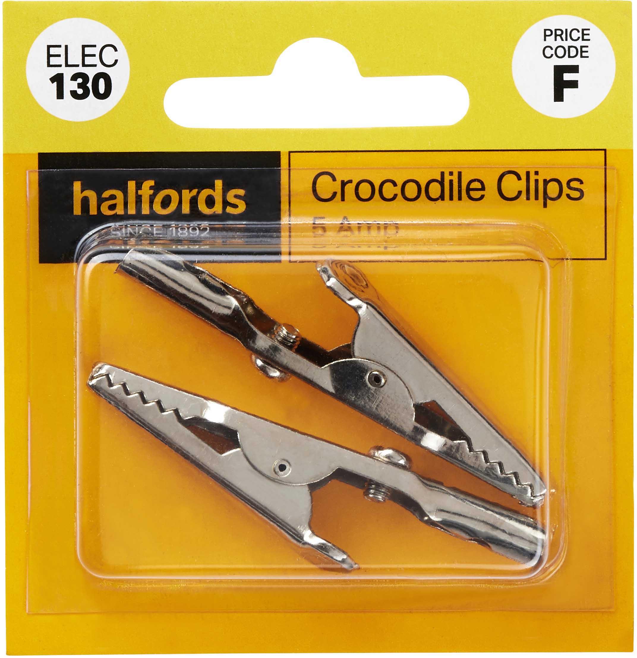 Halfords Crocodile Clips 5 Amp (ELEC130) Halfords UK