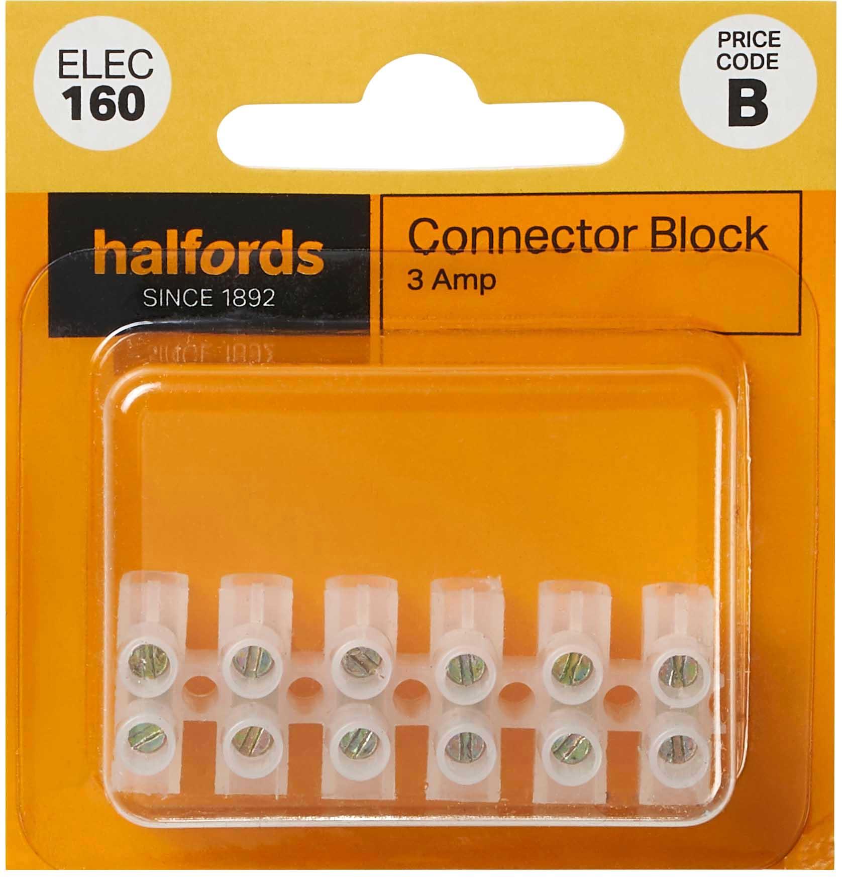 Halfords Connector Block 3 Amp (ELEC160) Halfords UK