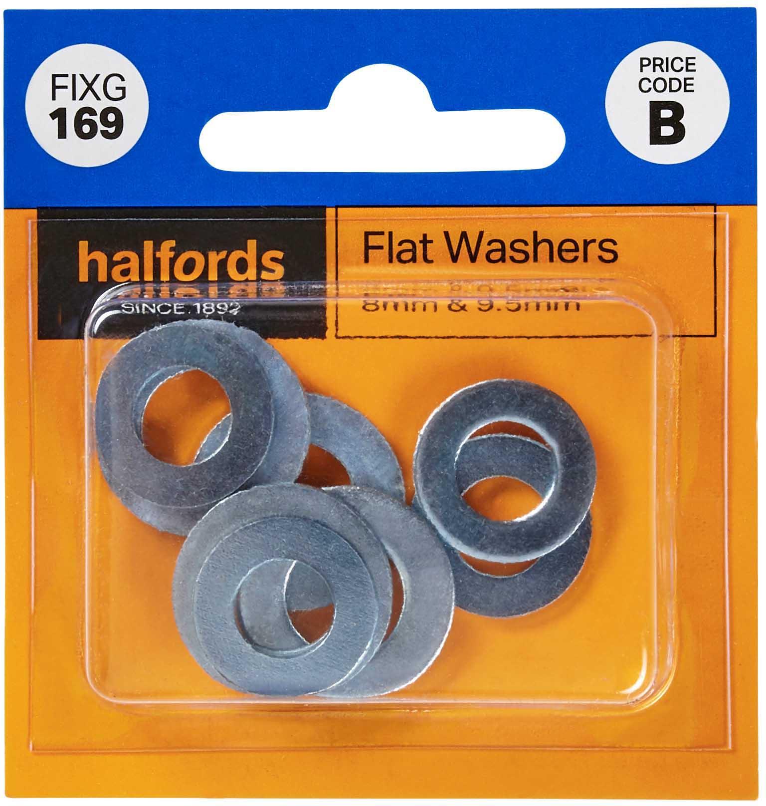 Halfords Flat Washers 8 & 9.5mm (FIXG169) Halfords UK
