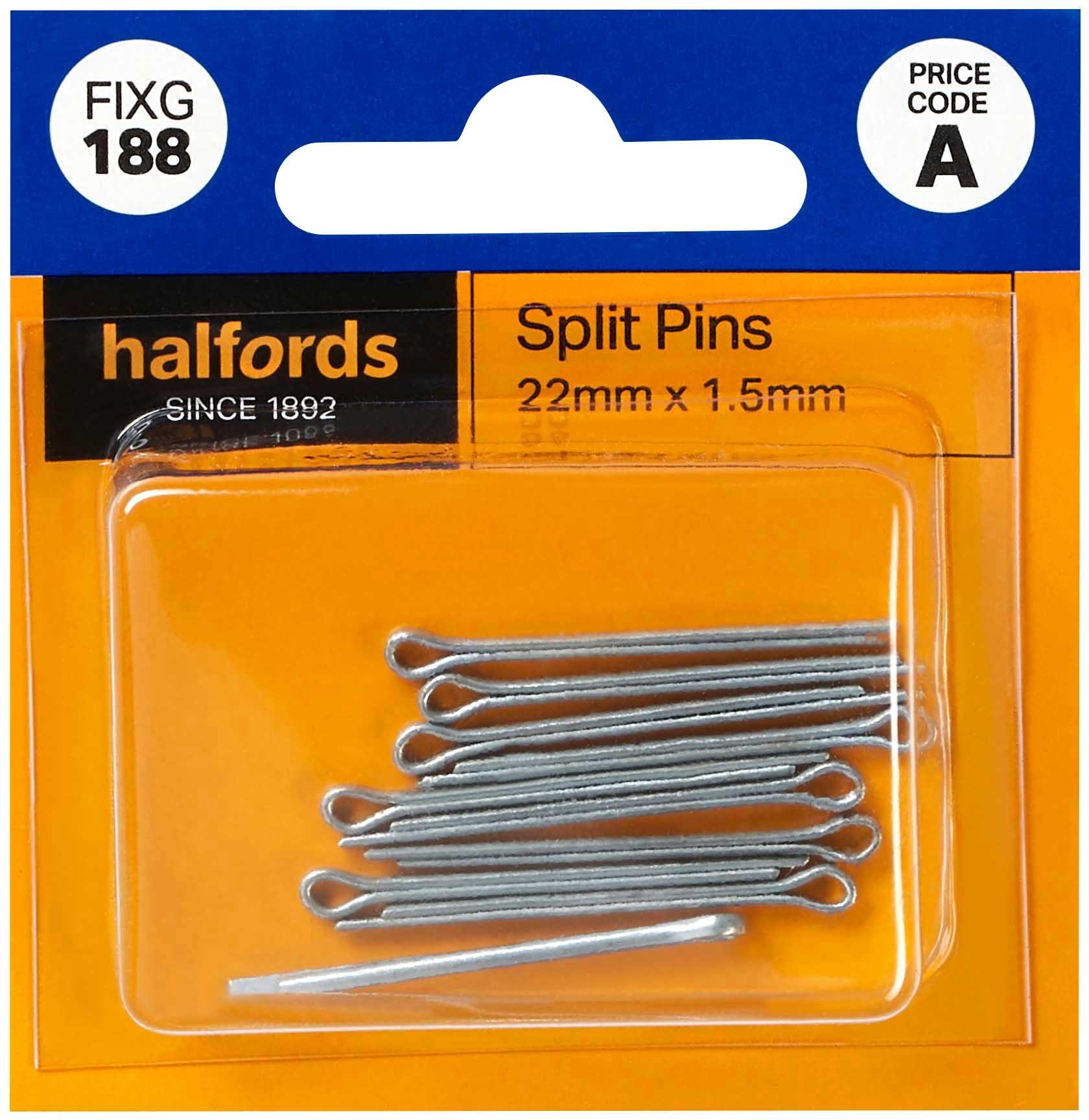 Halfords Split Pins 22 x 1.5mm (FIXG188) Halfords UK