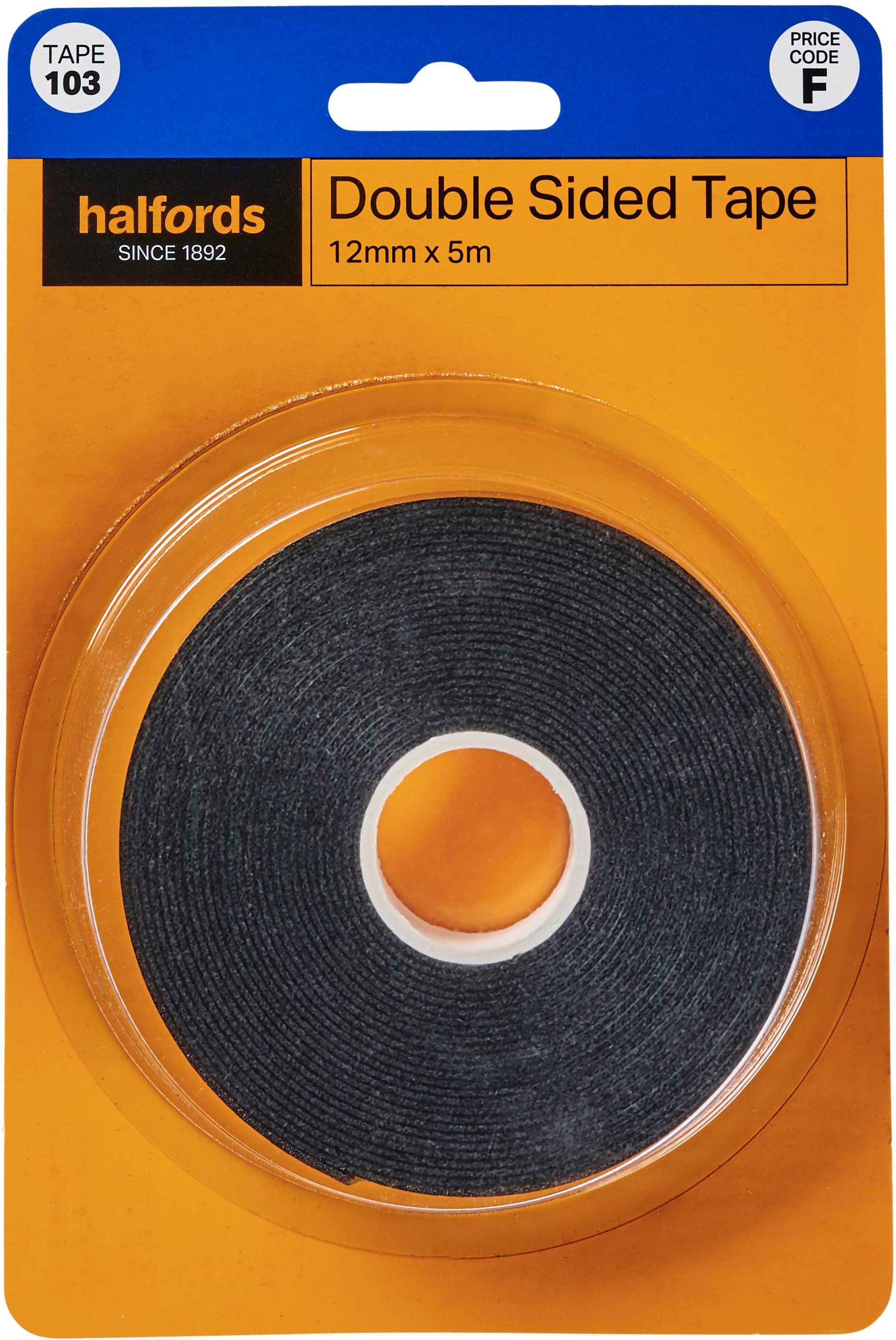 Halfords Double Sided Tape 12mm x 5m (TAPE103) Halfords UK