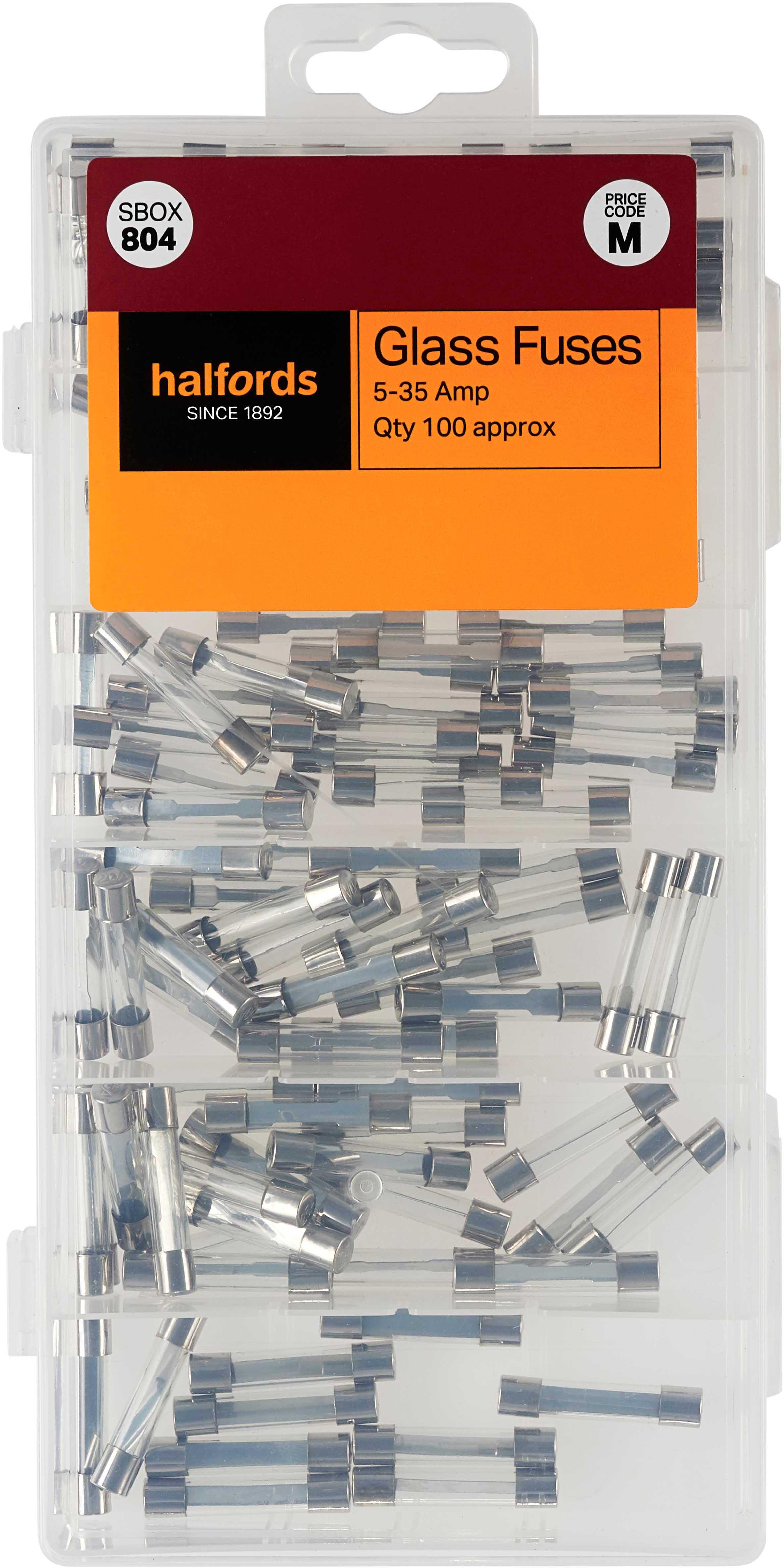Halfords Assorted Glass Fuses (SBOX804) Halfords UK
