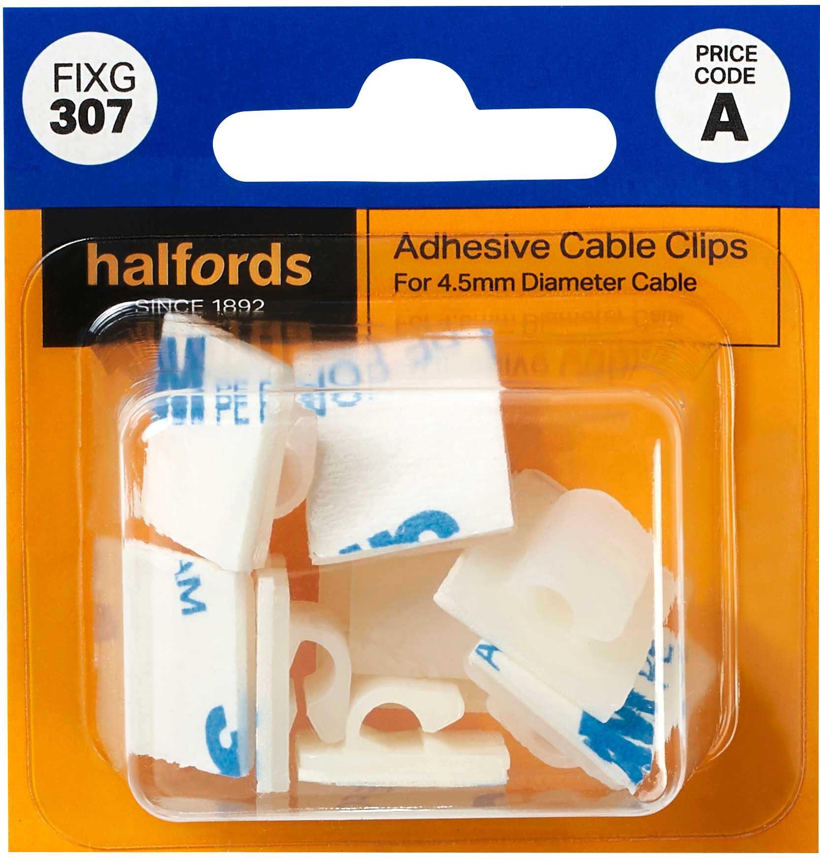 Halfords Adhesive Cable Clips (FIXG307) Halfords UK