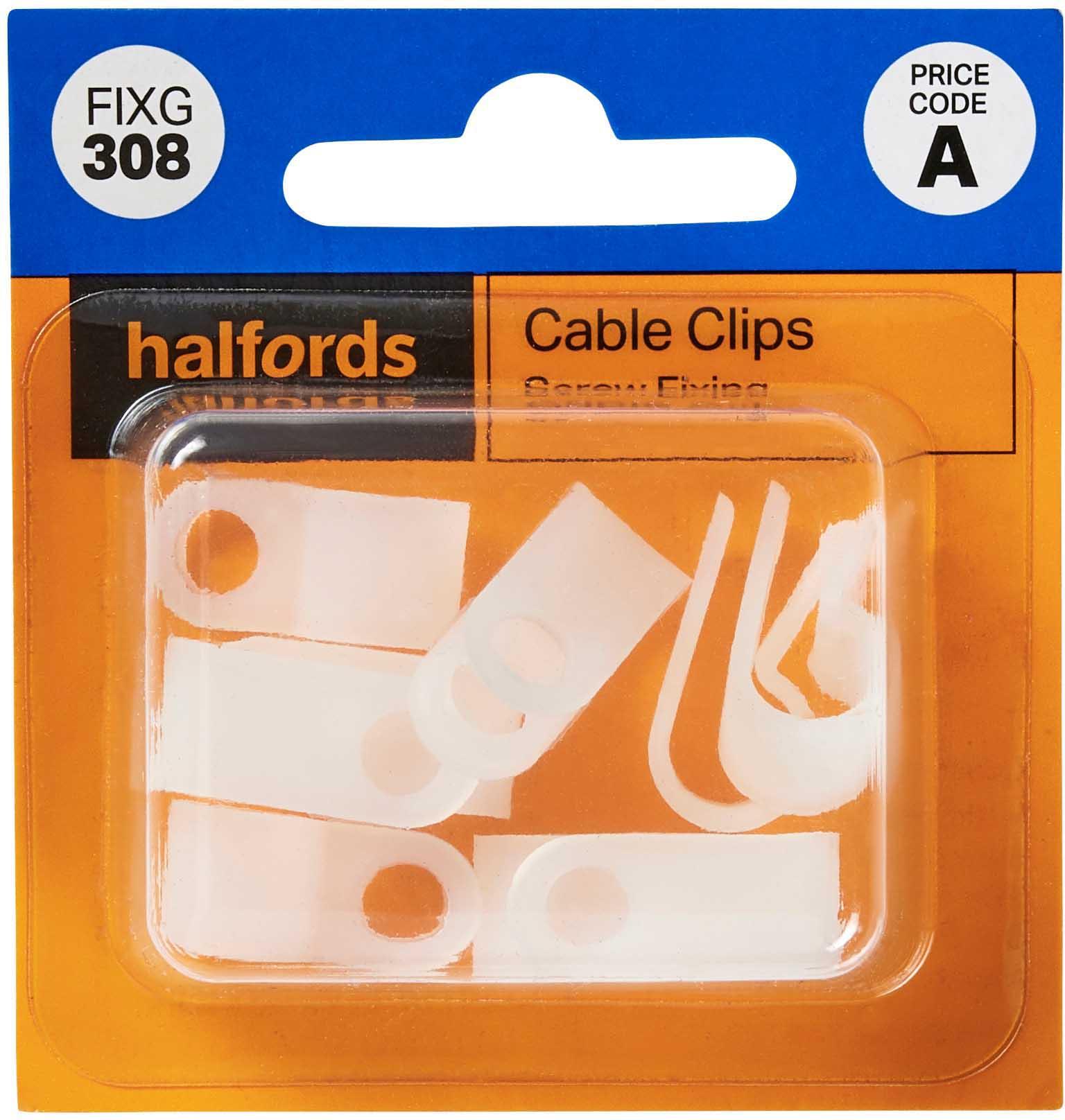 Halfords Cable Clips (FIXG308) Halfords UK