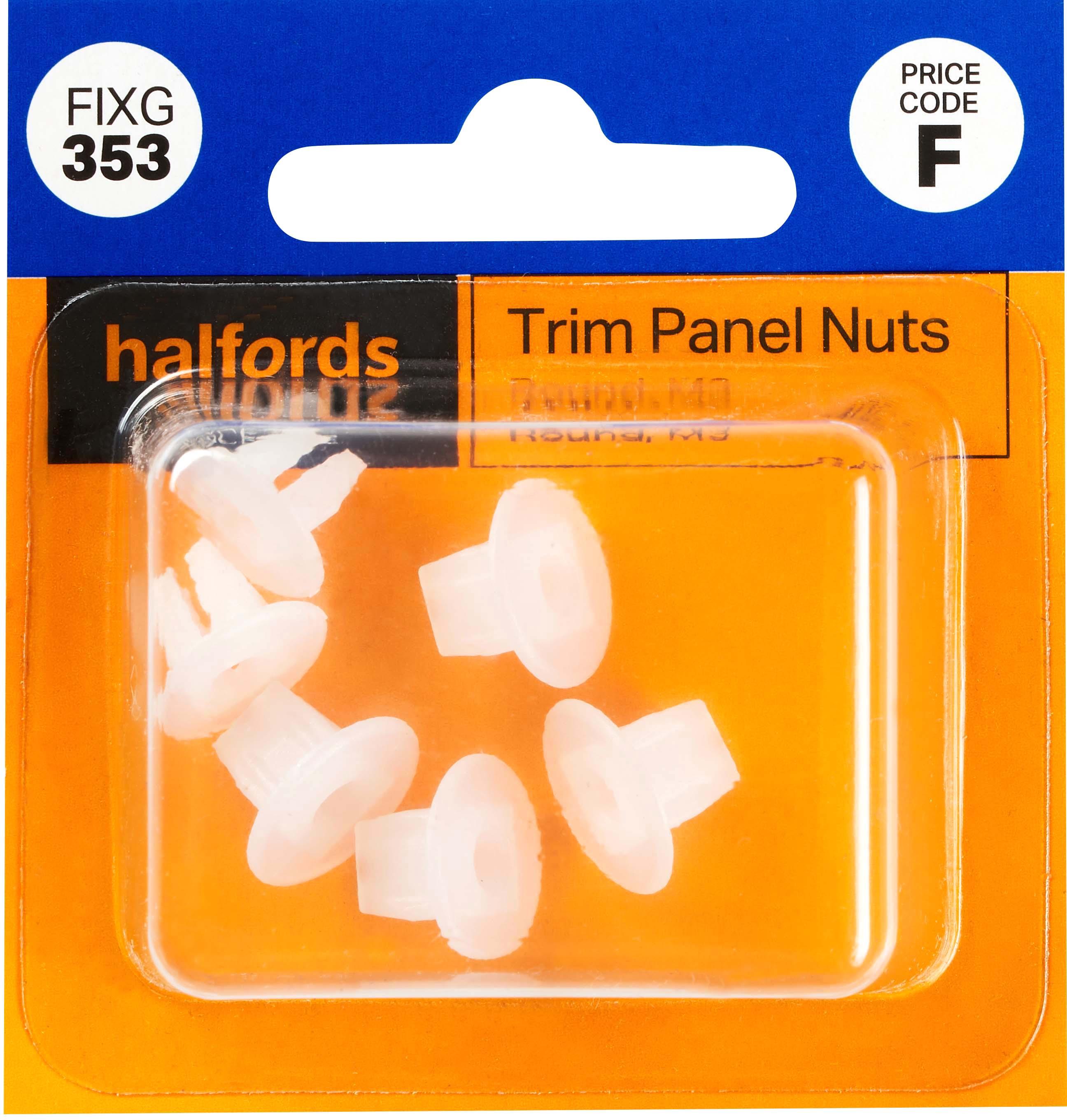 Halfords Trim Panel Nuts (FIXG353) Halfords UK