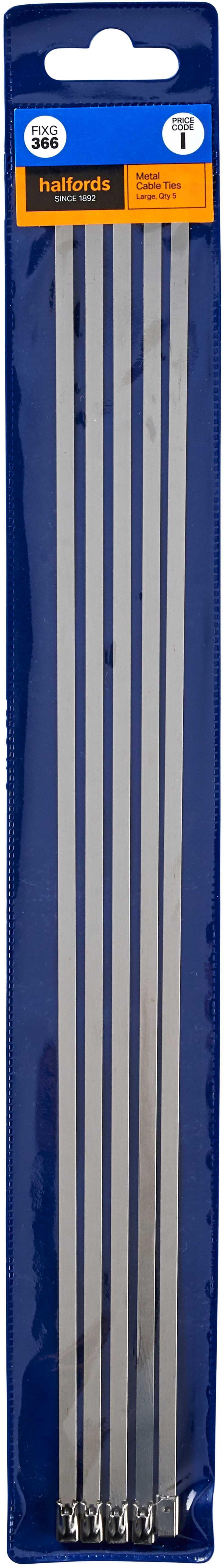 Halfords Metal Cable Ties Large (FIXG366) Halfords UK