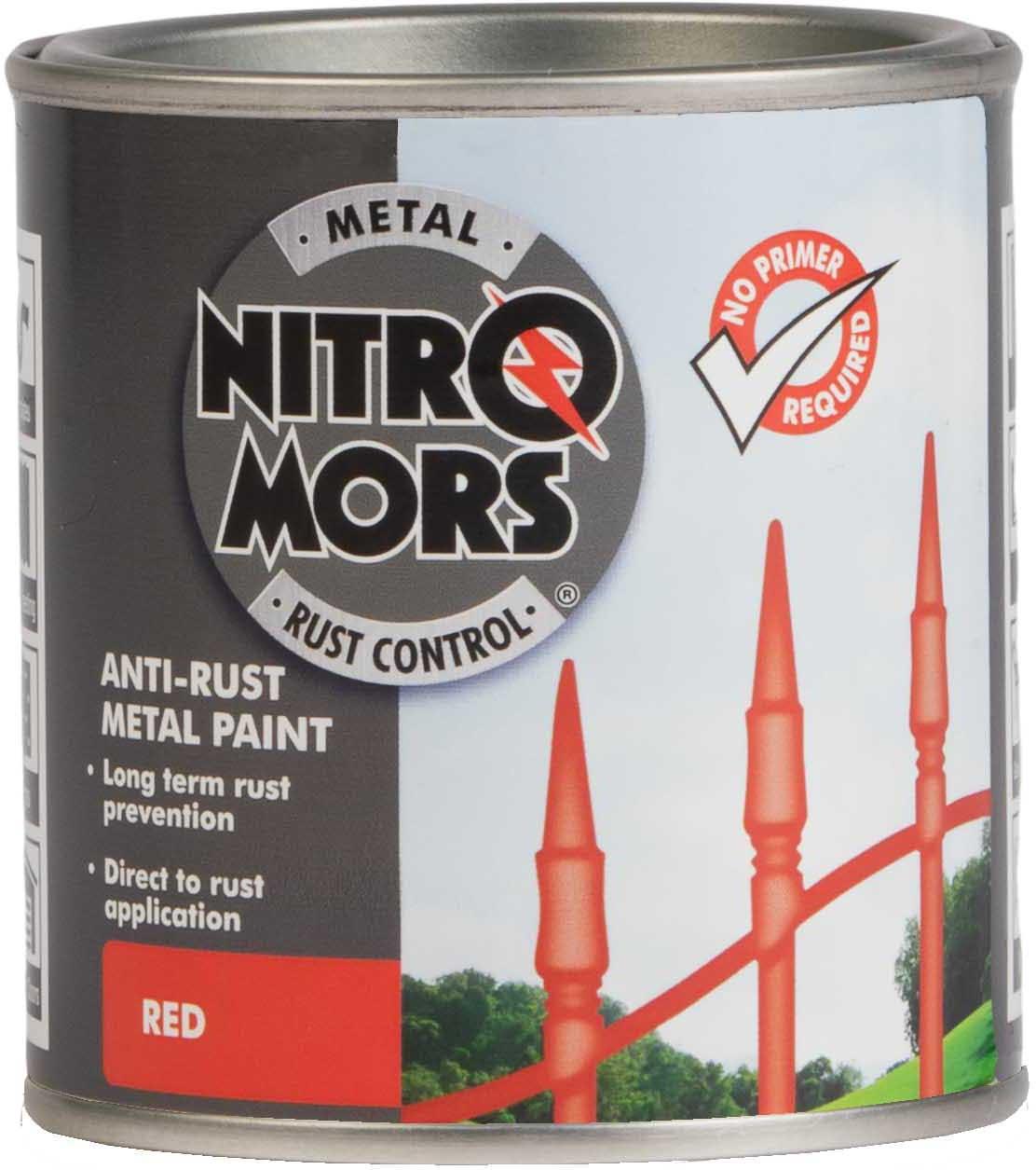 Nitromors Brushable Smooth Metal Paint Red 250ml Halfords UK