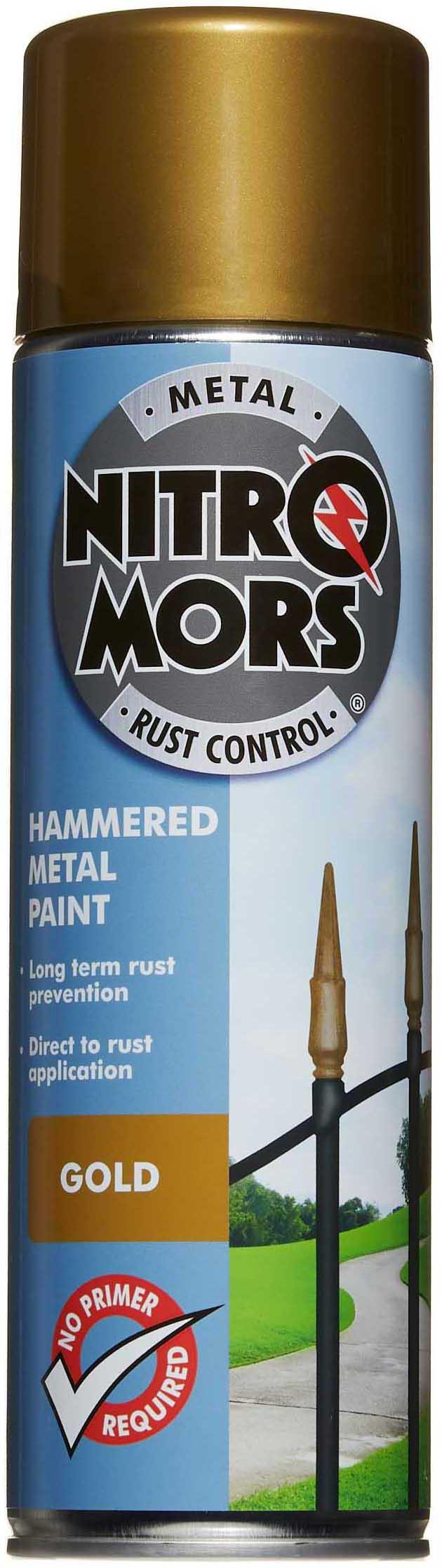 Nitromors Hammered Finish Metal Paint Gold 500ml Halfords UK