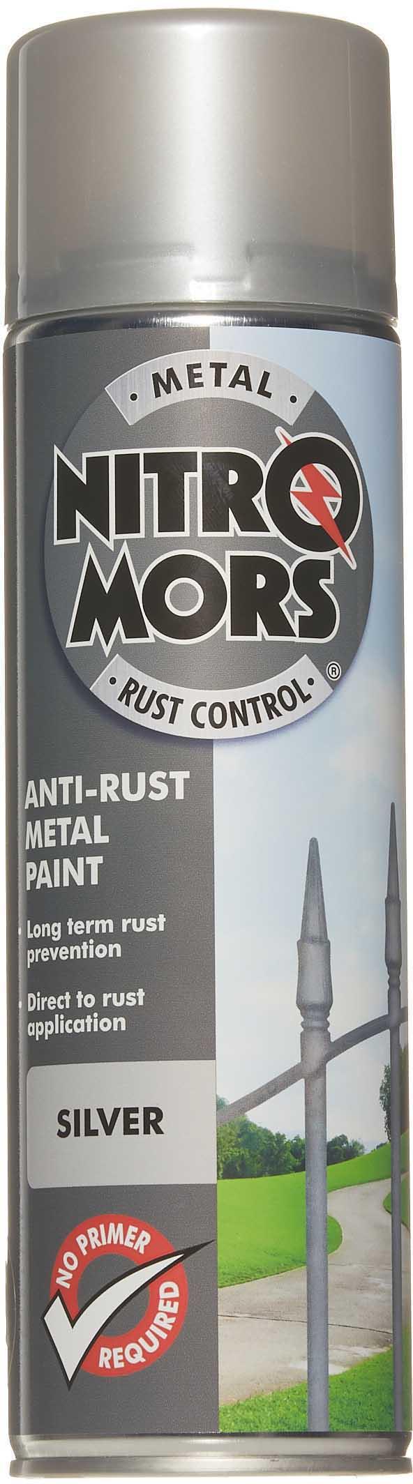 Nitromors Smooth Finish Metal Paint Silver 500ml Halfords UK