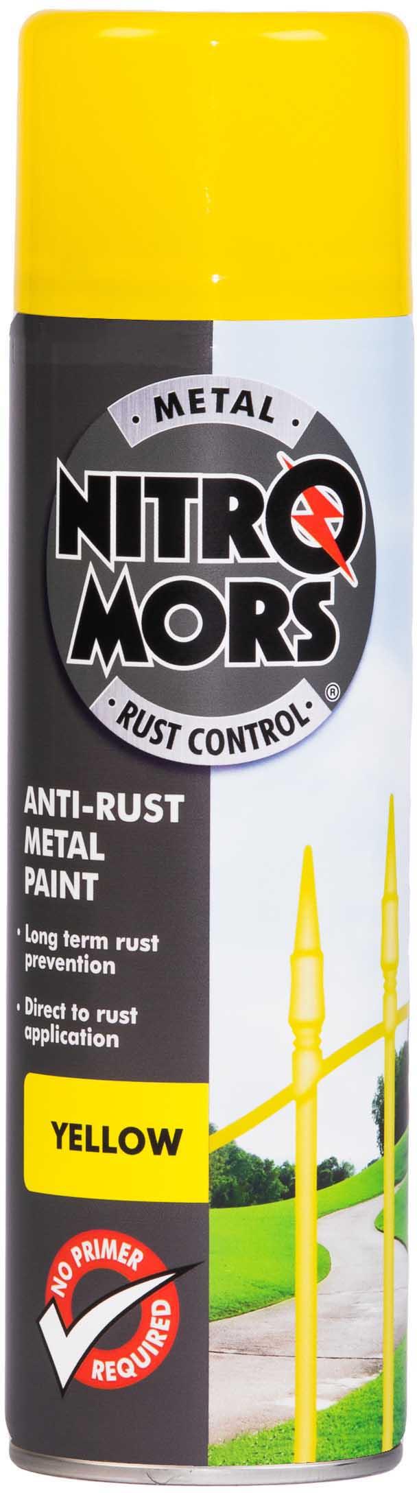 Nitromors Smooth Finish Metal Paint Yellow 500ml Halfords UK