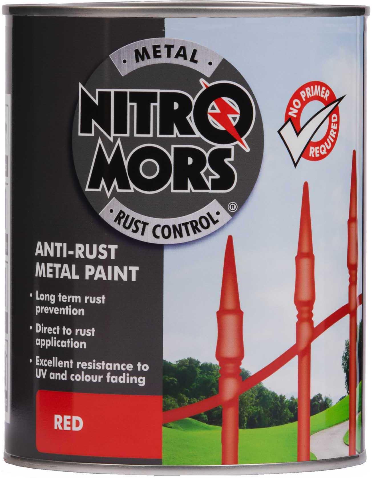 Nitromors Smooth Finish Metal Paint Red Gloss 750ml Halfords UK