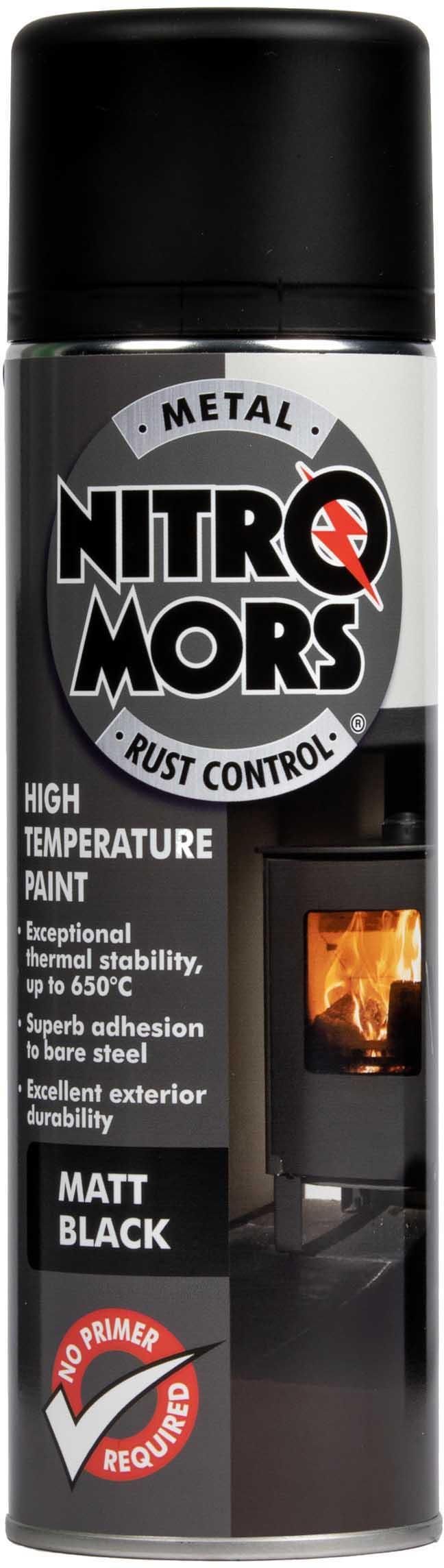 Nitromors High Temperature Black Paint 500ml Halfords UK
