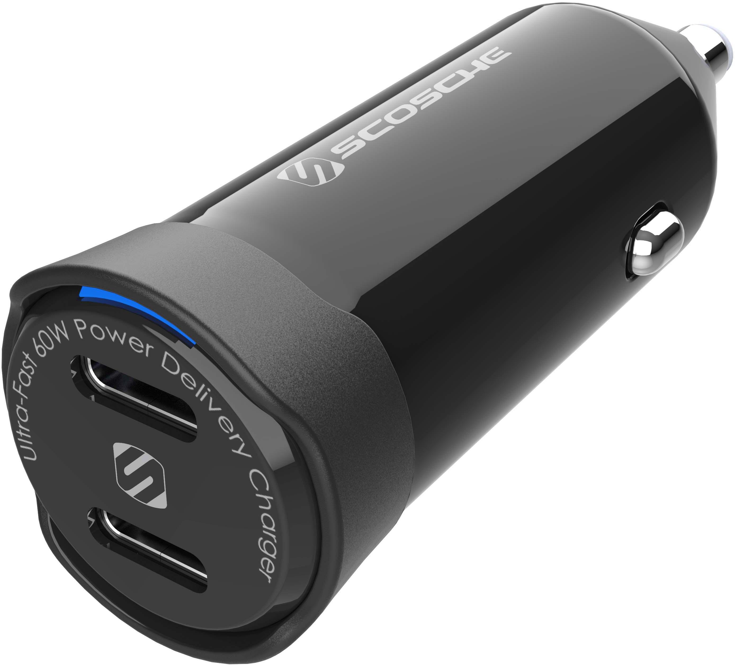 Scosche 60W Dual USBC™ Power Delivery Car Charger Halfords UK