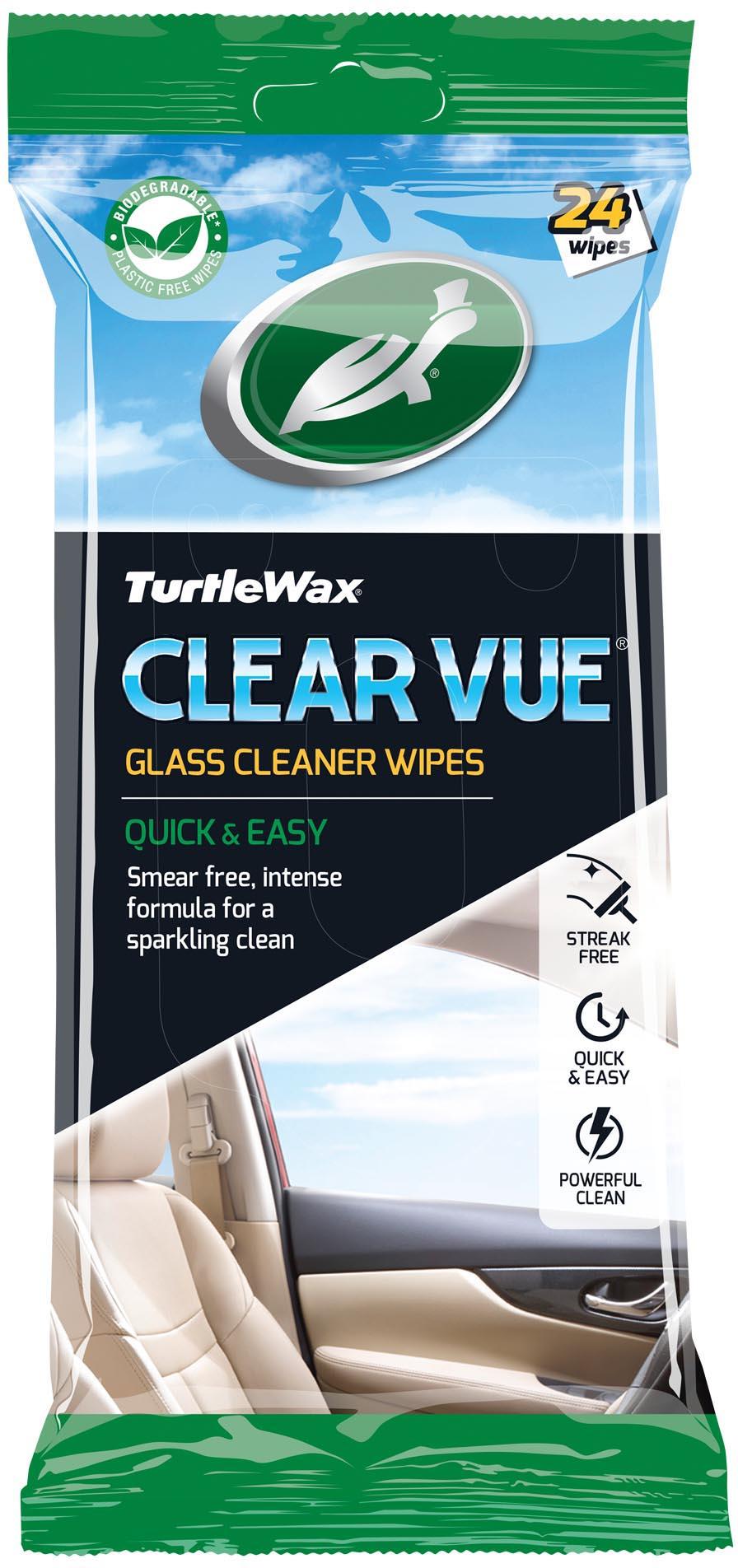 Turtle Wax CLEARVUE Glass Cleaner Wipes Halfords UK