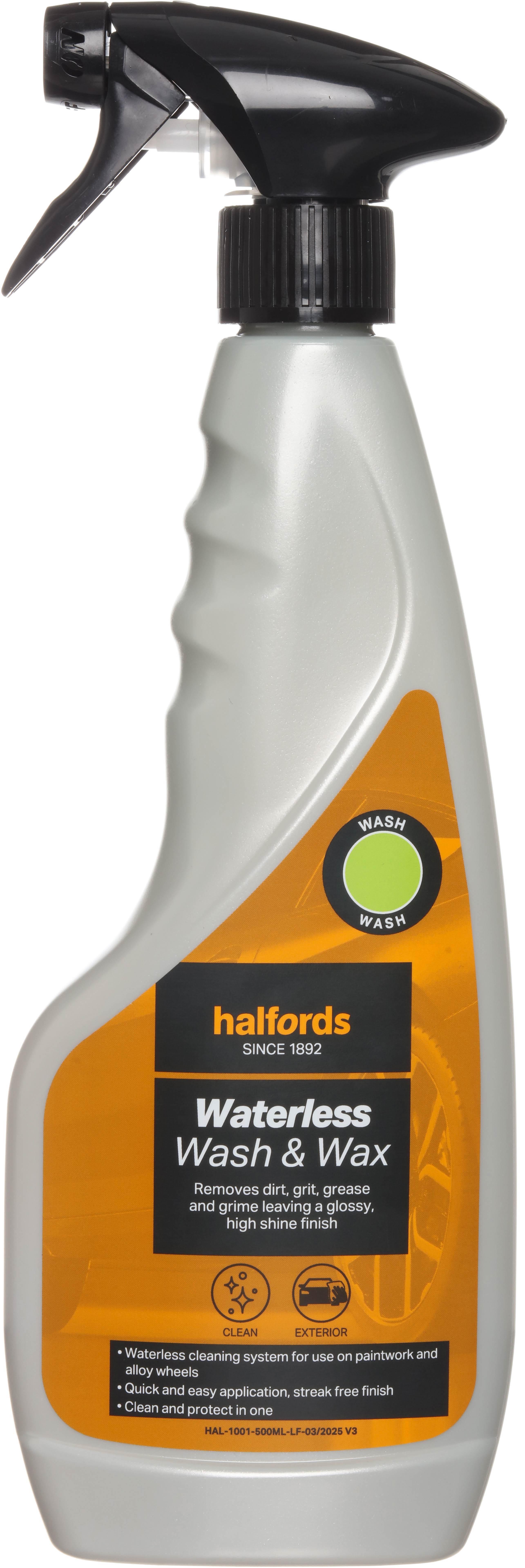 Halfords Waterless Wash 500ml Halfords UK