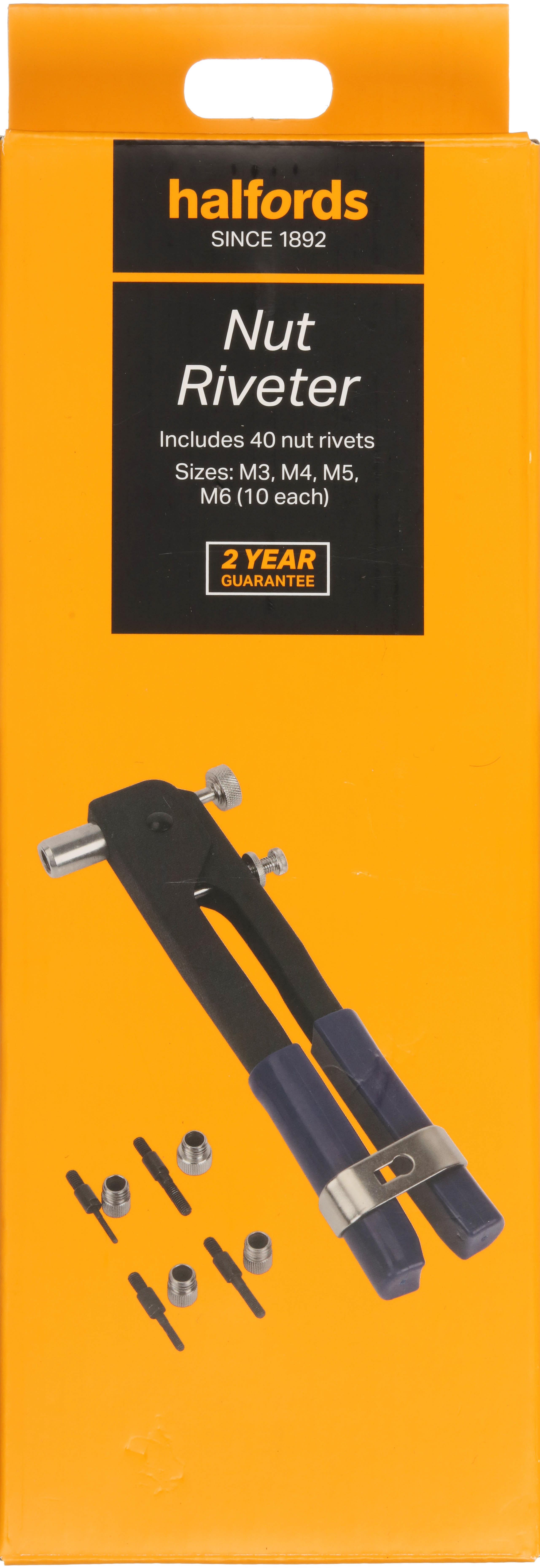 Halfords Nut Riveter+ 40 nut rivets Halfords UK