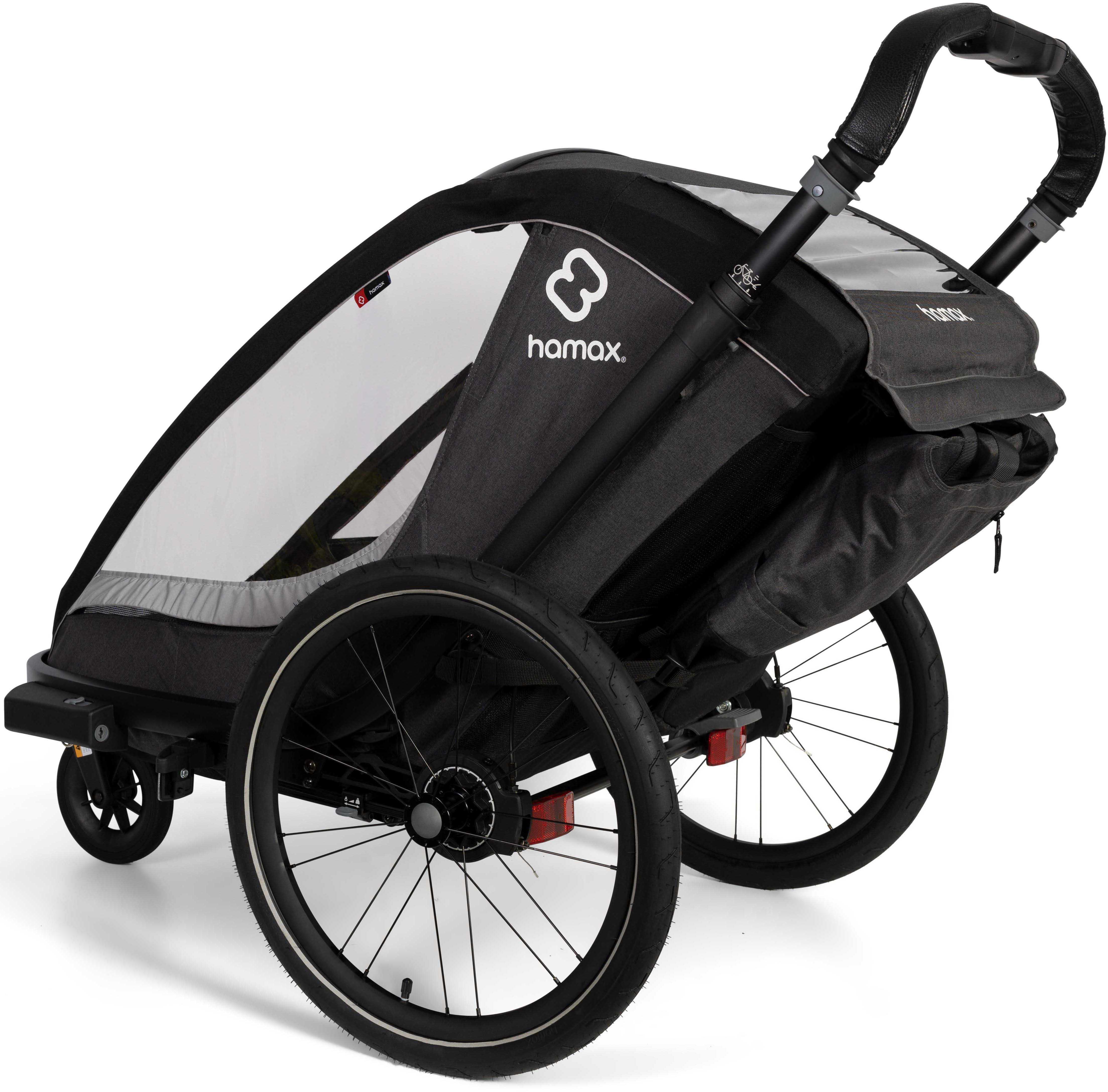 Cocoon Twin Bike Trailer, Grey/Black Halfords UK