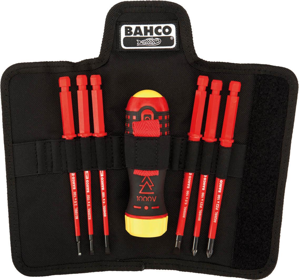 Bahco Insulated Ratcheting Screwdriver Set with Interchangeable Blades