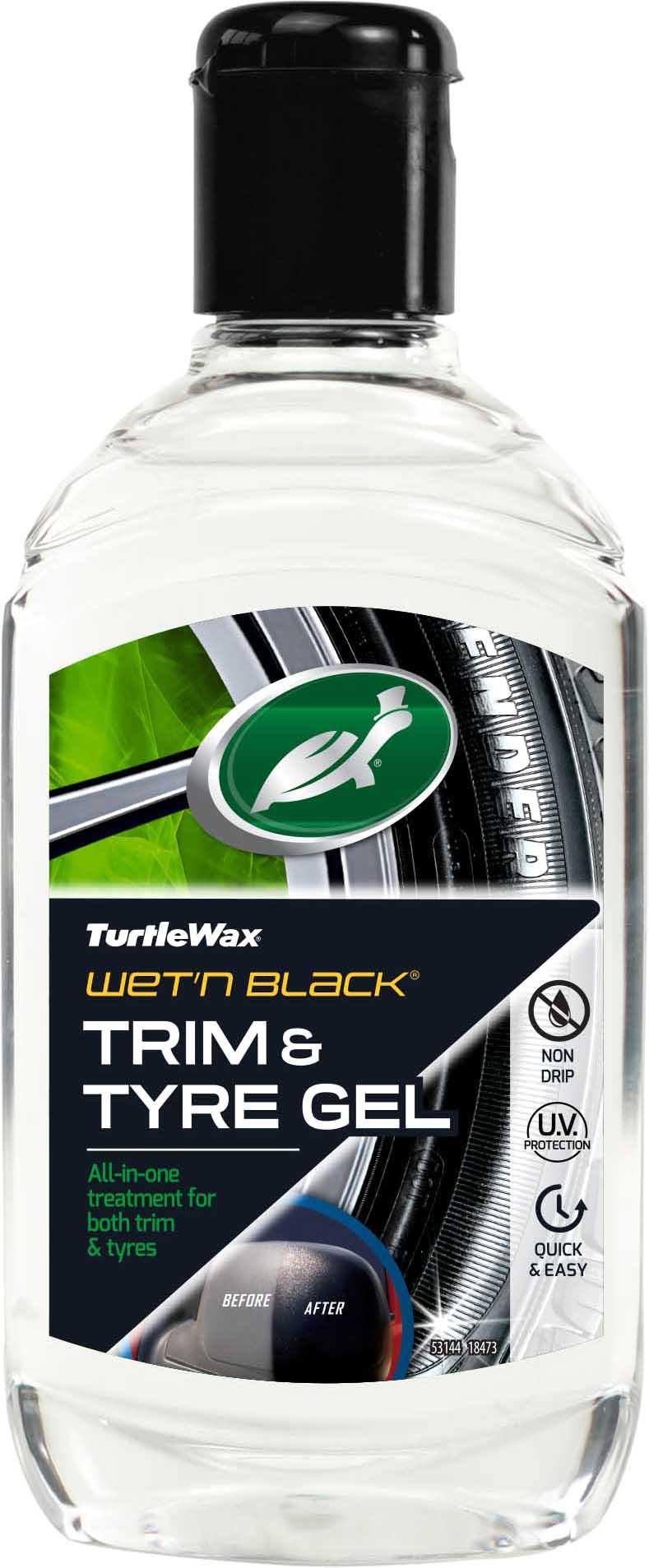 Turtle Wax Wet N Black Tyre & Trim Gel 300ML Halfords UK