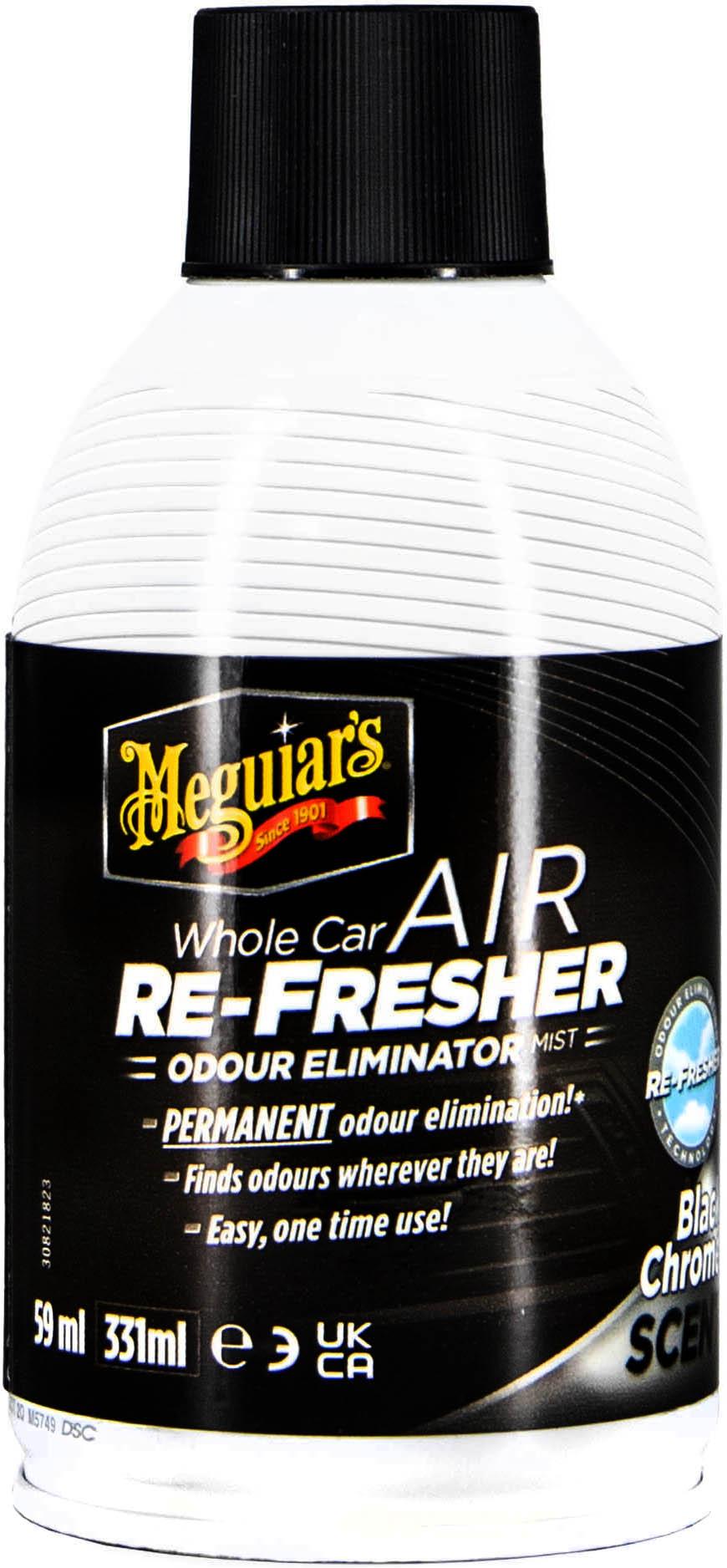 Meguiars Whole Car Air ReFresher Odor Eliminator Black Chrome Scent