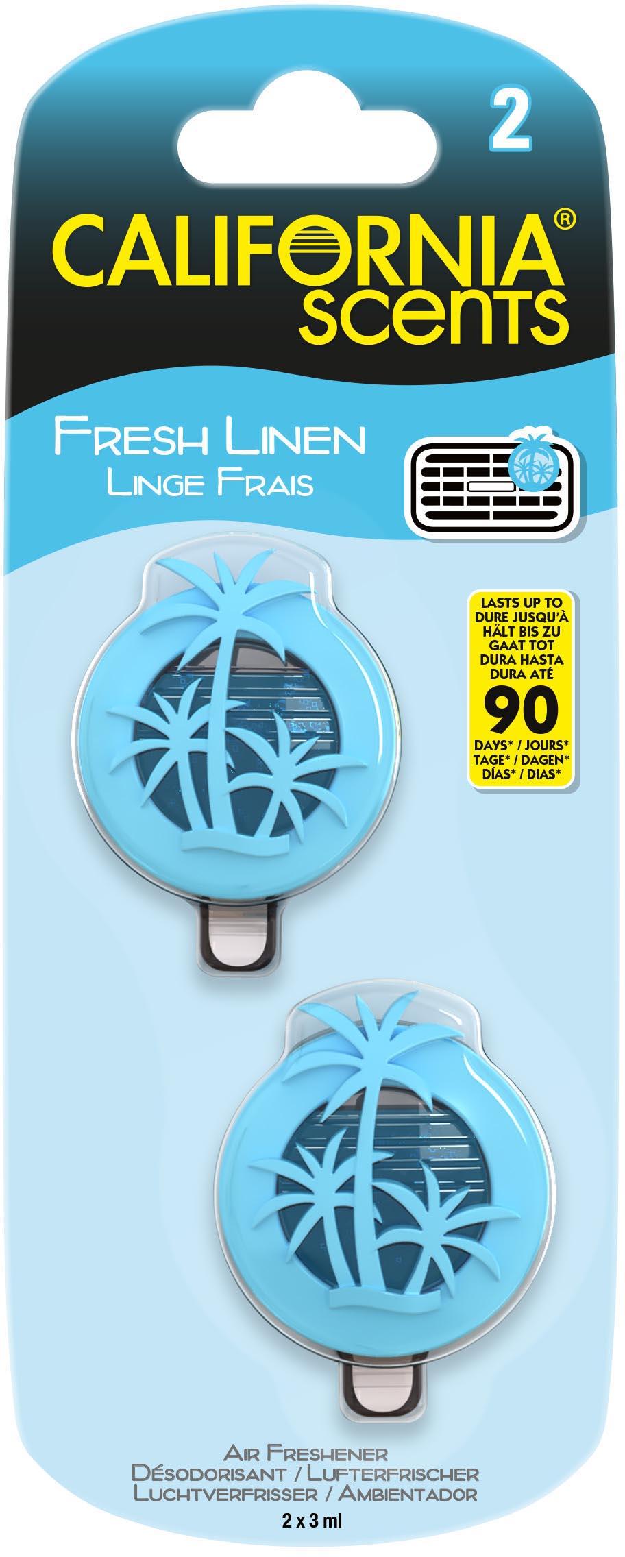 California Scents Fresh Linen Car Mini Diffuser Car Air Freshener 2