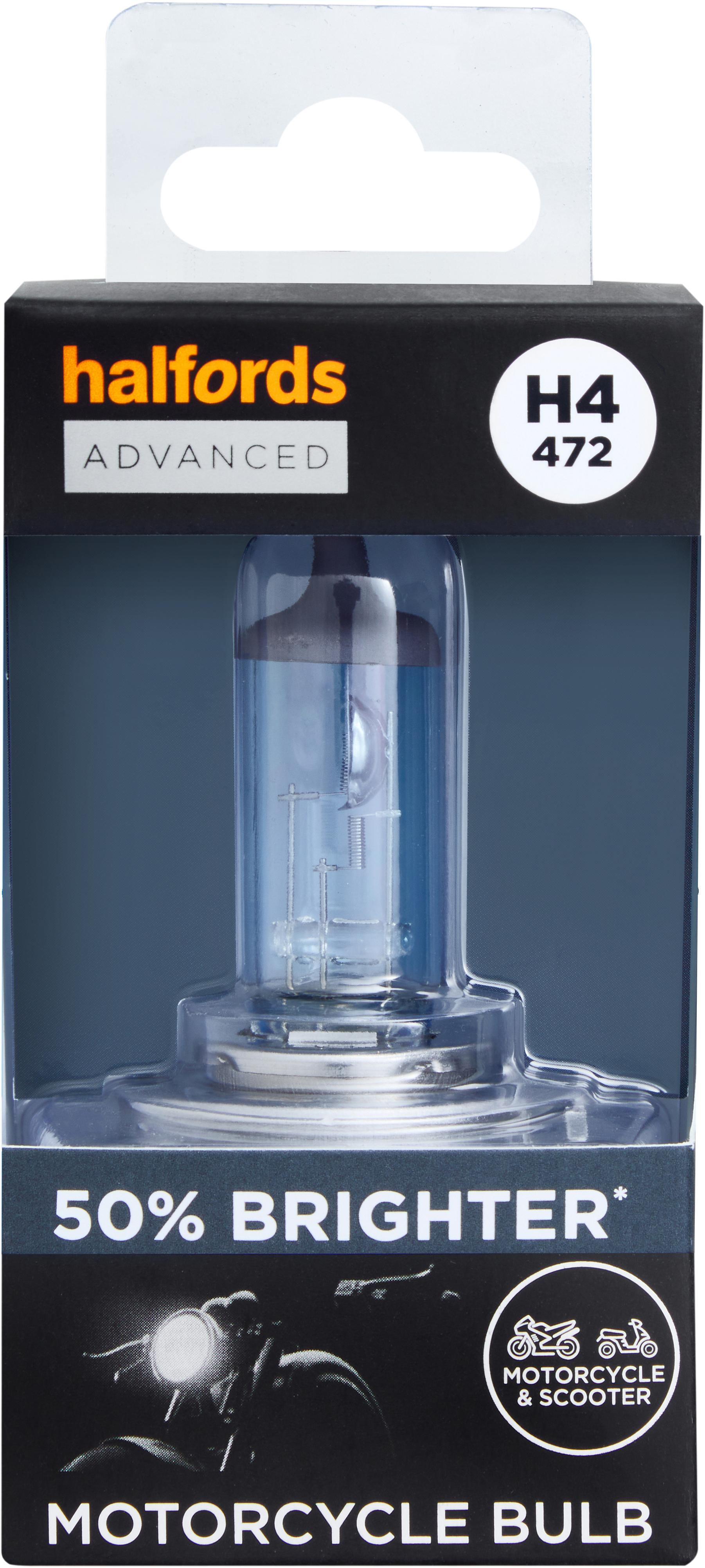 Halfords Advanced Motorcycle H4 472 +50 Bulb Halfords UK