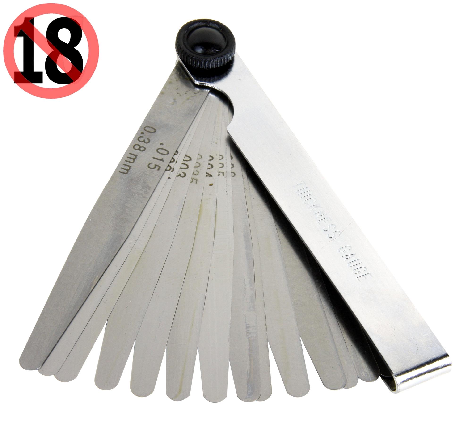 Halfords Feeler Gauge Metric and Imperial 16 Blades