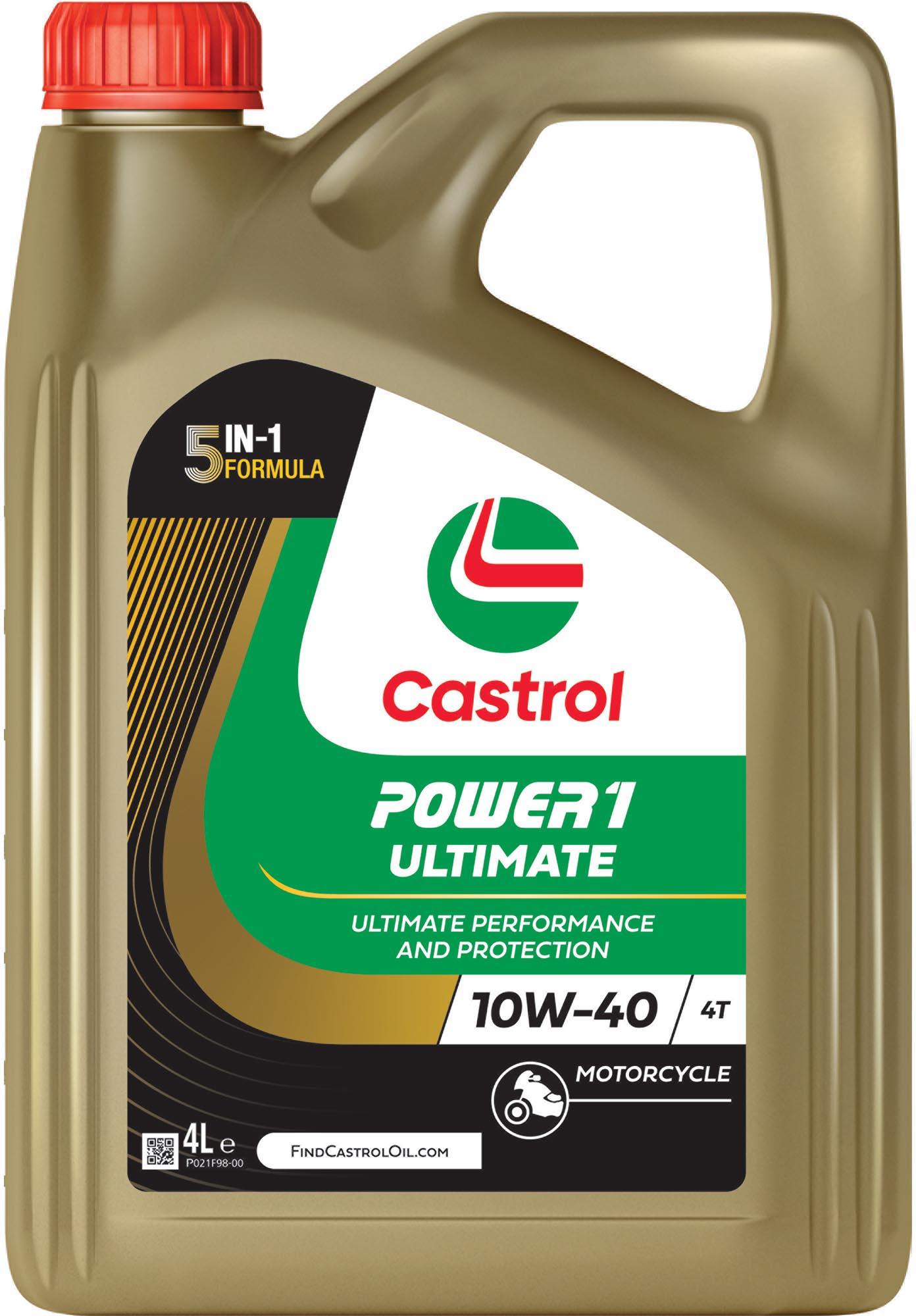 Castrol Power 1 Racing 4T 10W/40 Motorcycle Engine Oil - 4Ltr | Halfords Uk