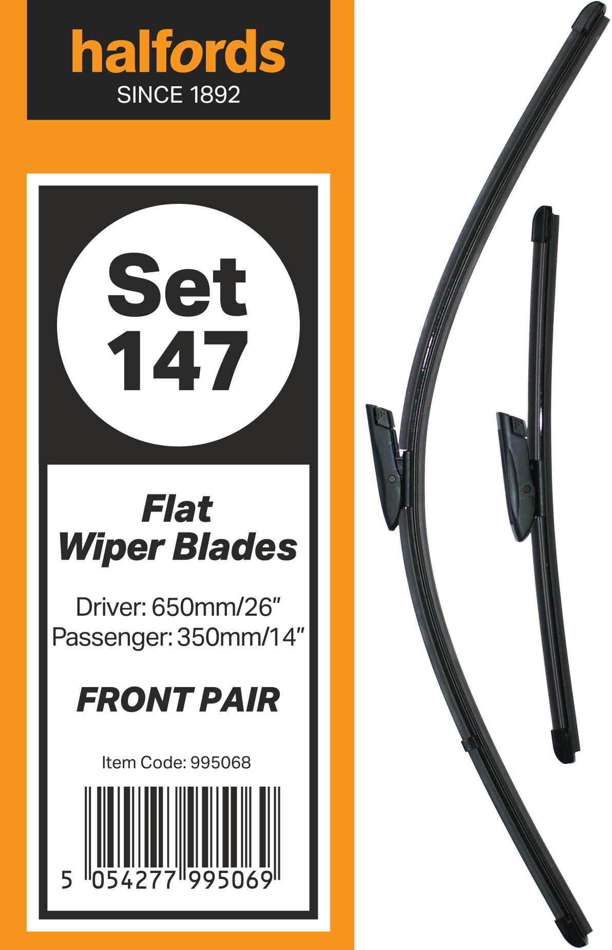 Halfords Set 147 Wiper Blades Front Pair Halfords UK