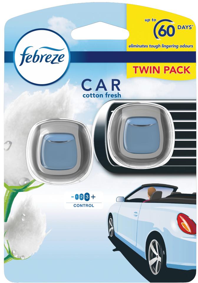 Febreze Car Clip Twin Pack Vent Clip Air Freshener Cotton Halfords IE