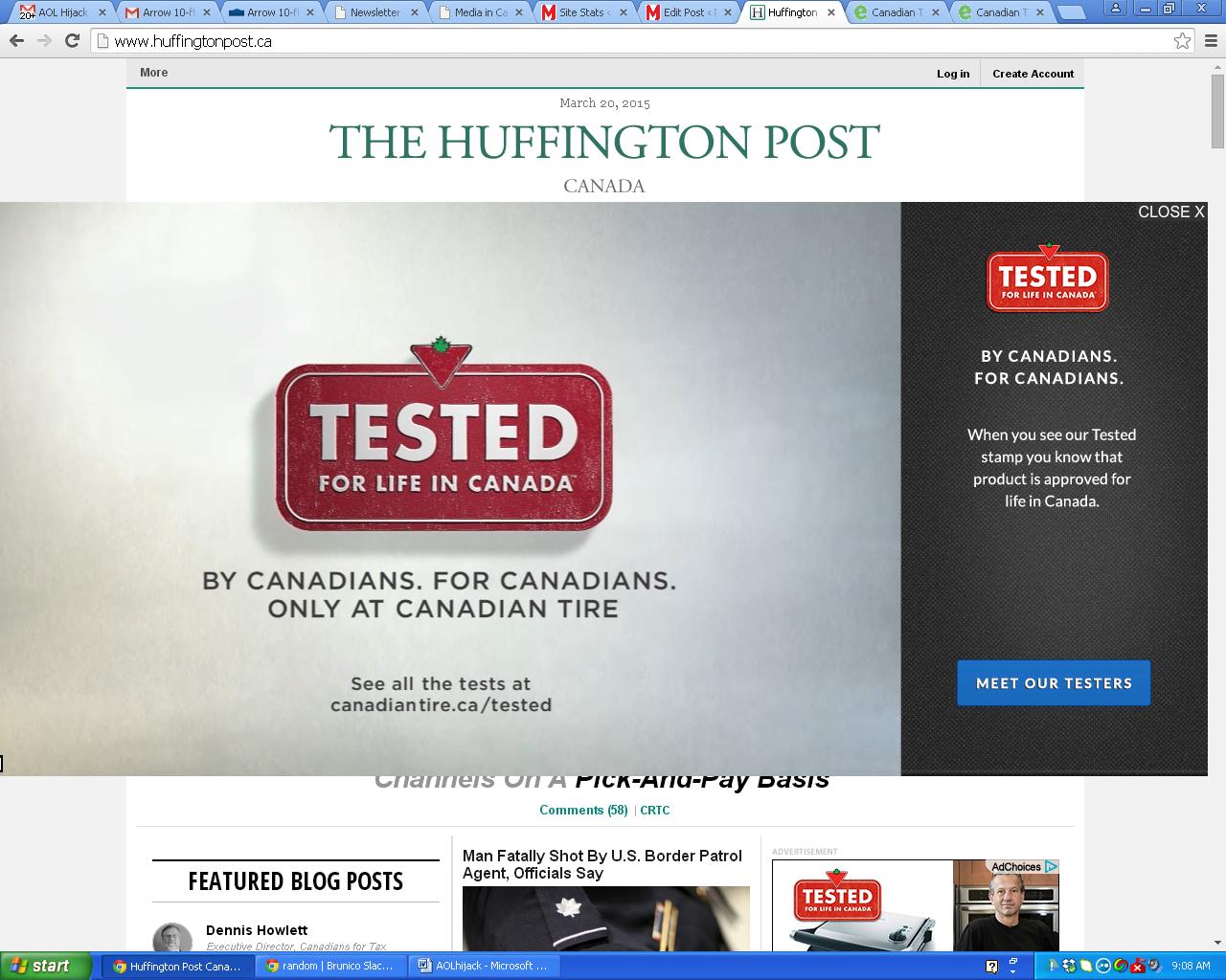 Canadian Tire ‘hijacks’ AOL sites » Media in Canada