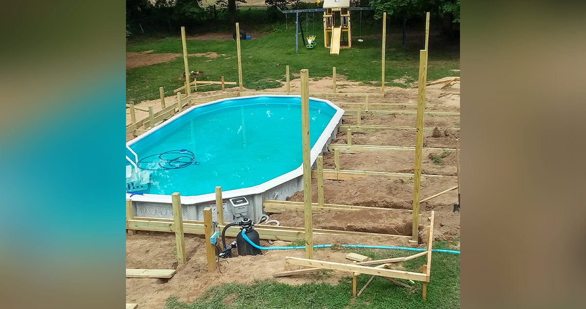 Pool Deck with Fence Project by Dustin at Menards®