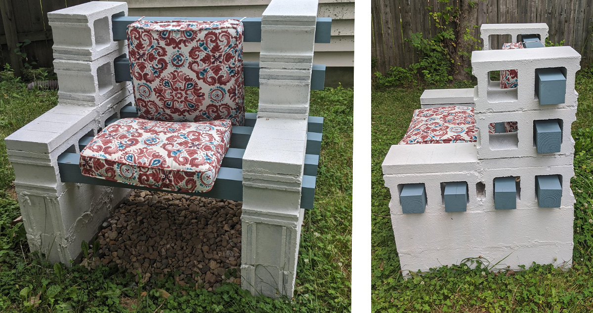 Outdoor Loveseat & Fire Pit Project by Megan at Menards®