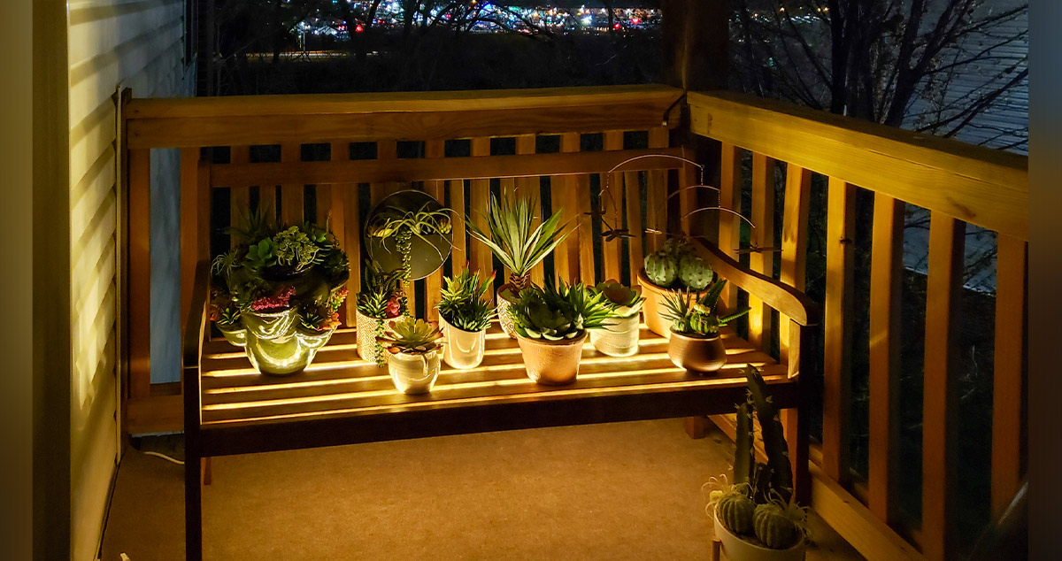 Illuminated Garden Bench Project by Timothy at Menards®