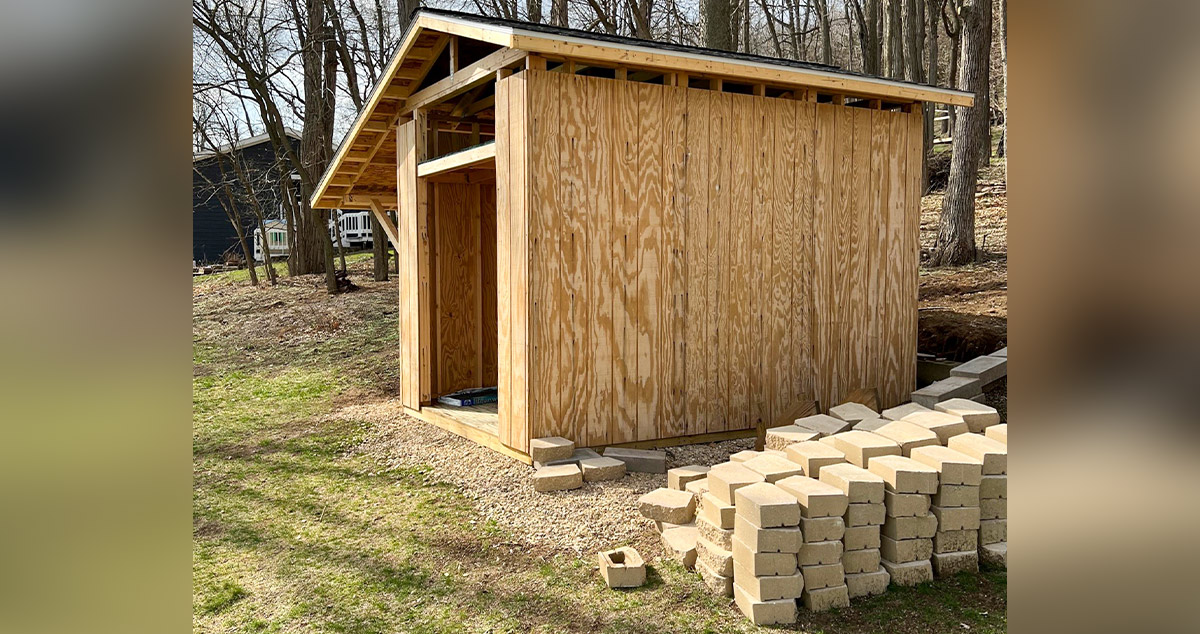 Yard Shed Retaining Wall Project by Dan at Menards®