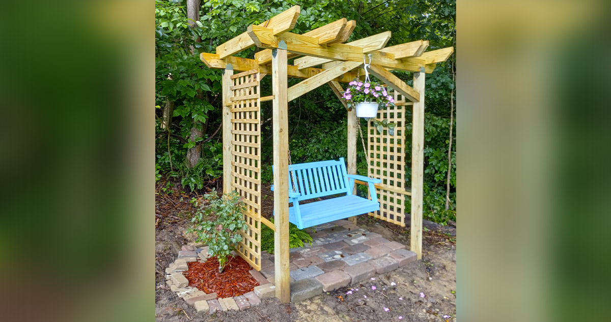Garden Pergola Swing Project by Richard at Menards®