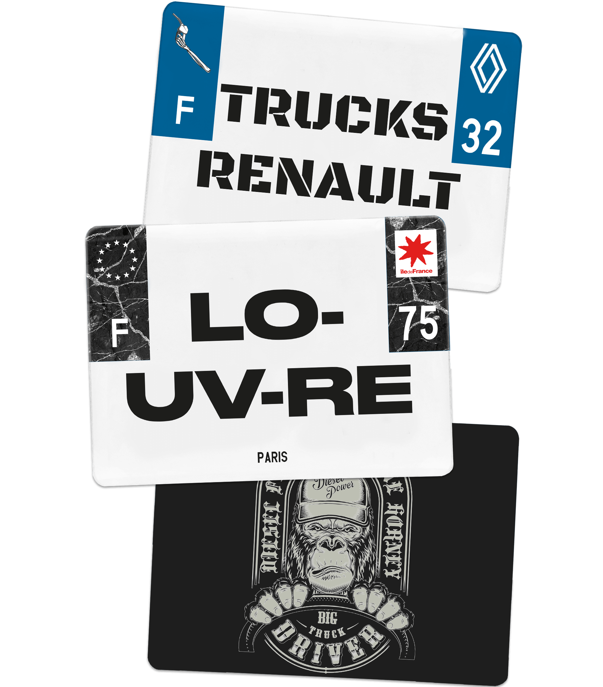 Plaques personnalisées pour camion 275 x 200 mm Mesplaques.fr