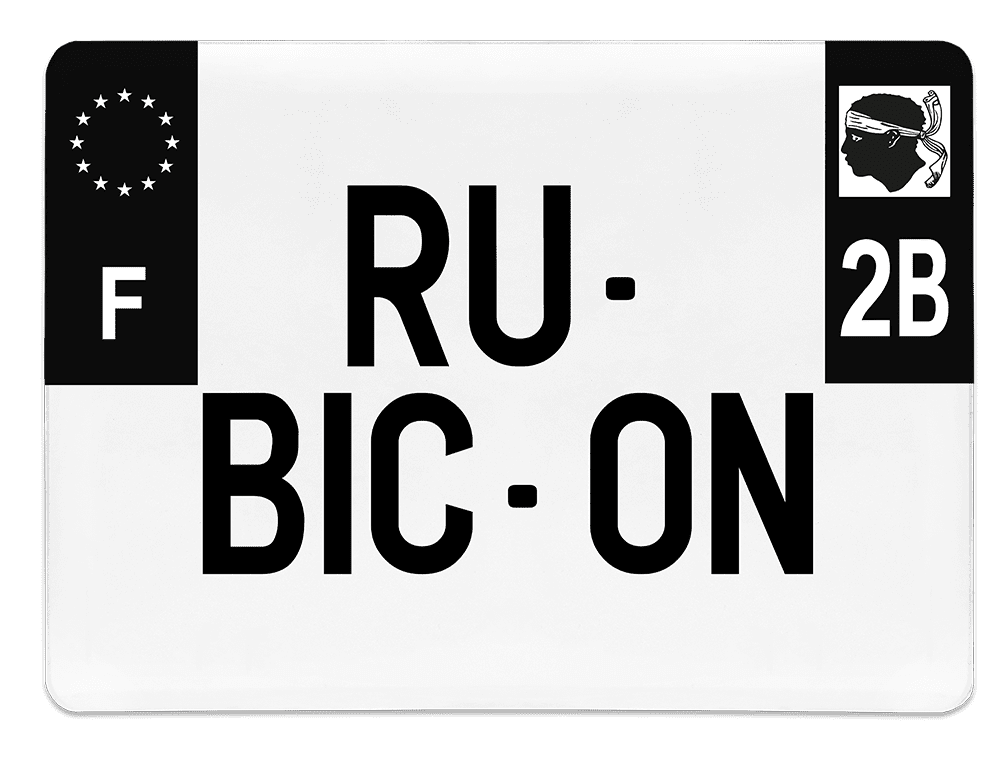 Plaques d'immatriculation 4x4 275 x 200 Côtés Noirs Mesplaques.fr