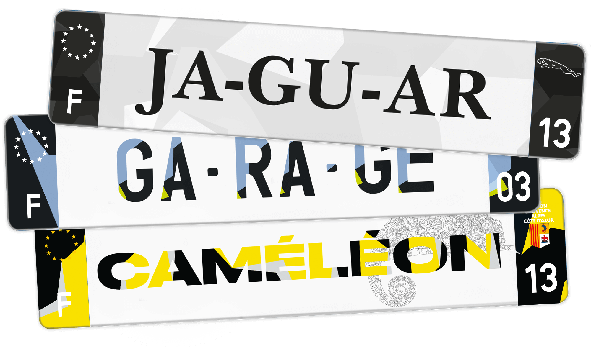 Des plaques auto style camouflage 520 x 100 mm Mesplaques.fr
