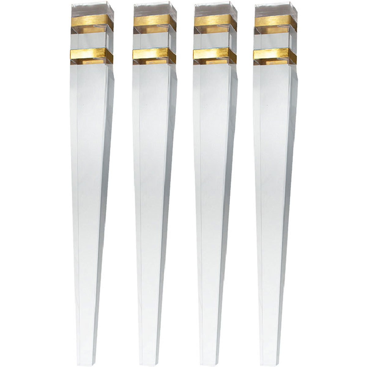 OSDTL4STA Four Sided Tapered Acrylic Dining Table Legs (Set