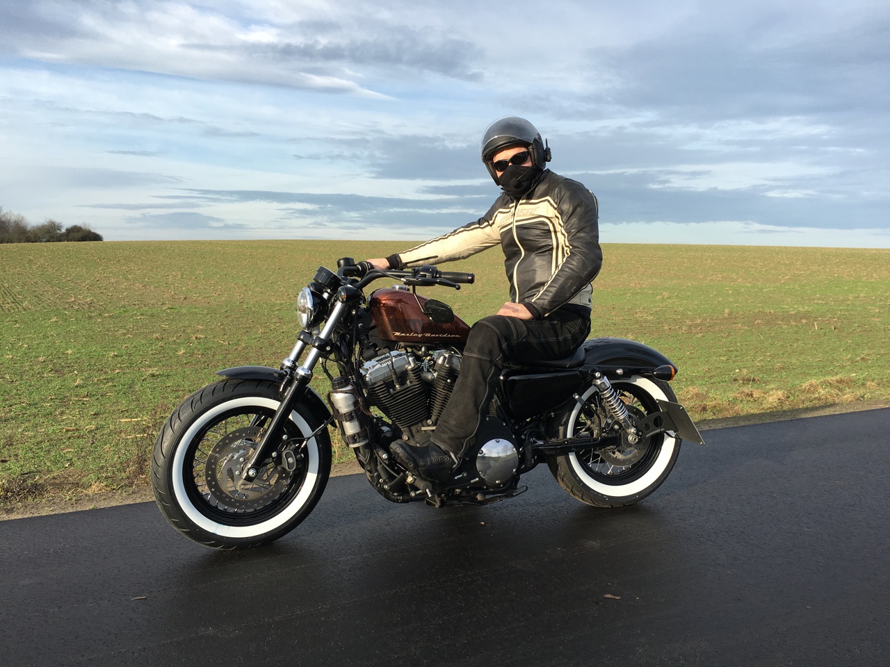 XL 1200 FortyEight Weißwandreifen mit hard candy volcanic orange