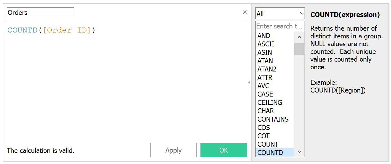 Tableau Calculated fields Elements of calculated fields
