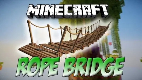 Rope Bridge Mod 1.12.2 Use Grappling Hooks in Minecraft