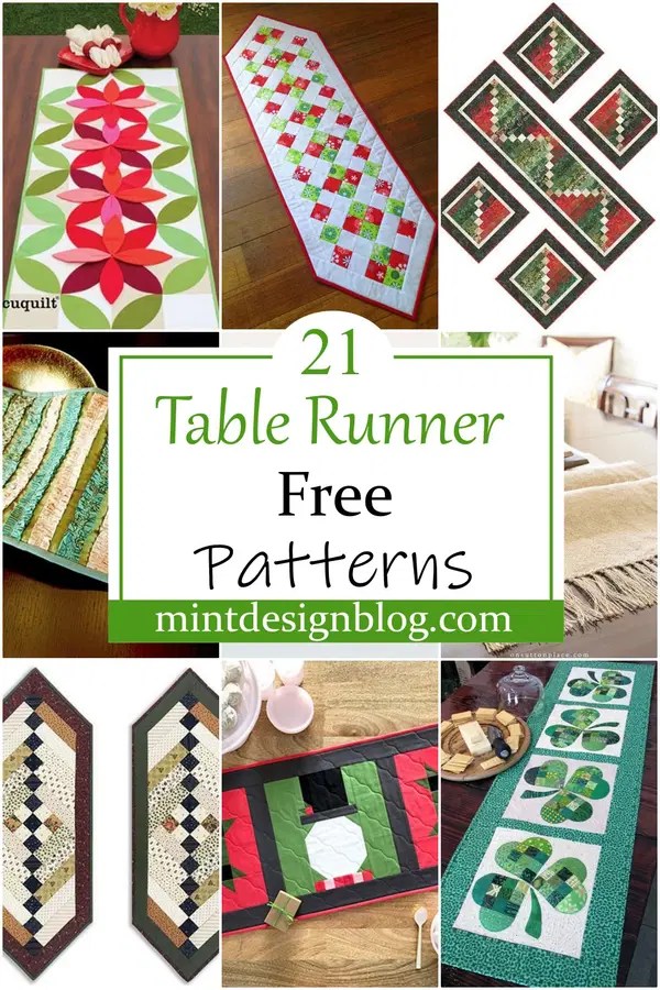 21 Simple Table Runner Patterns Free Mint Design Blog