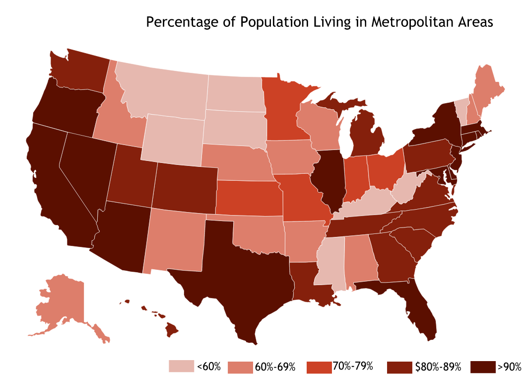 City Rural Or Suburban Map Of The World It's Not Urban vs. Rural — It's Suburban vs. Urban Mises Wire