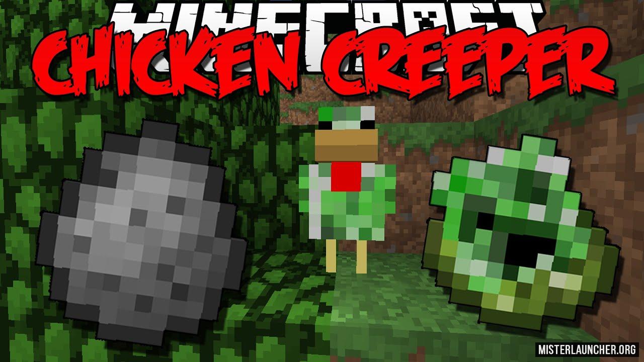 Мод Creeper Chickens для Майнкрафт [1.11.2] [1.10.2] [1.8] [1.7.10]