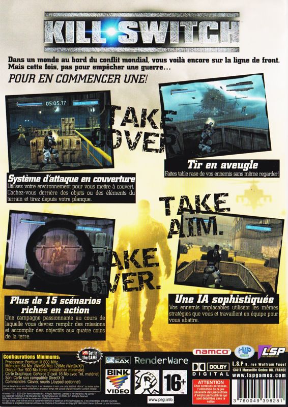 kill.switch cover or packaging material MobyGames